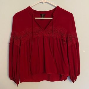 Forever 21 Red Burgundy Top